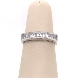 Designer Sterling Silver & Cubic Zirconia Size‎ 7 Woman’s Ring! 133